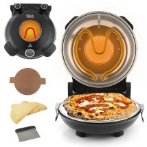YIBAKE 12-calowy Elektryczny Piekarnik do Pizzy Wewnętrzny Nieprzywierający Urządzenie do Pieczenia Pizzy Kamień Ceramiczny Temperatura do 420°C ℃   Zestaw do pysznej pieczonej pizzy