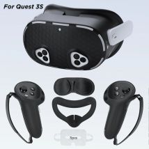 Silicone Cover Set for Oculus/Meta Quest 3S VR Headset Controller Grip Protective Cover Lens Cap Face Case Eye Mask Accessories