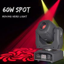 HongYi Mini Testa Mobile 60W LED 11CH DMX Ruota Portatile Suono Attivato Luce Della Fase CE ROHS Per Dj Piccole Luci Del Partito