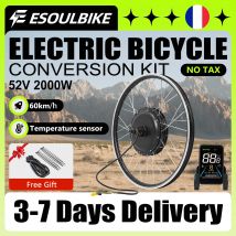 ESOULBIKE Kit bicicletta elettrica e-bike Posteriore 52V 2000W ebike Kit di conversione bici elettrica 26 28 pollici 700C Motore mozzo ruota