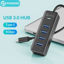 PHIXERO 4 Ports USB 3.0 HUB High Speed Typ C Splitter 5 Gbit/s Für PC Computer Zubehör Multiport USB Hub Adapter für Laptop