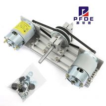 12V 24V DC Dual Spindle Motor Drive Kit 895 DC Motor Large Torque Timing Belt Pulley 60 80 Teeth Synchronous Wheels