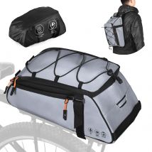 3-in-1 Bicycle Bag Reflective Bike Saddle Bag Waterproof Bike Rear Rack Bag with Shoulder Strap