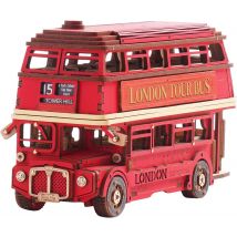 Robotime rolife London Tour Bus Puzzle in legno 3D Modello in legno Macchinina per costruire artigianato Oggetti da collezione Regali per ragazzi e ragazze