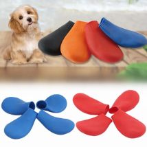 4Pcs Haustier Wasserdichte Regen Schuhe Anti-slip Gummi Stiefel für hund Katze Regen Schuhe Socken Für Kleine, mittelgroße Große Hunde Pet Liefert