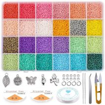 1 Box reine Reis perlen Set Glas Rocailles Kit DIY Armband Ohrring Schmuck Herstellung Kits Brief Perle Handwerk Großhandel