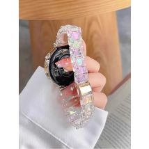 20 mm 22 mm klares Laserband für Samsung Galaxy Watch 7 6 5/4 5Pro 40 mm 44 mm Regenbogen transparentes Armband Watch6 Classic 47 mm 43 mm