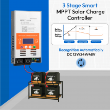Newest 100A 12V 24V 48V MPPT Solar Charge Controller V124 for Lead-acid battery  or Lithium battery