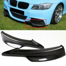 CITALL 2PCS Carbon Faser Stil Auto Frontschürze Splitter Spoiler Fit für BMW E90 E91 328i 325i LCI