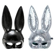 Realistische Kaninchen-Tier-Gesichtsmaske, Festival-Kaninchen-Kostüm-Maske, weiche Maske für Halloween-Maskeraden-Partys
