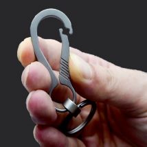 Echter Titan-Schlüsselanhänger für Herren, EDC, leicht und luxuriös, Titan-Schlüsselanhänger, hängende Schnalle, Schlüsselanhänger für Schlüsselanhänger, Halter, Schmuck