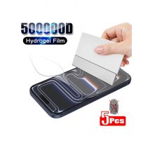 5Pcs Hydrogel Film For iPhone 17 Pro Max 17 Air 16 16e 15 14 13 12 11 Pro Max Plus Full Cover Screen Protector For iPhone 17