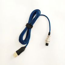 Replacement Blue Braided USB Cable PS/4for MadCatz TE2 / TE2+ Arcade Sticks 6ft long with  Durable Aviator Connector