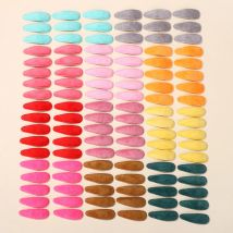 50PCS Verschiedene Farben Waterdrop Haar BB Clips für Mädchen Nette Fuzzy Filz Legierung Haar Clips Kinder Pony Kopfschmuck Zubehör