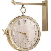 Moderne Doppel-seitige Wanduhr Große Metall Uhr Mechanismus Hause Wohnzimmer Stille Nordic Uhren