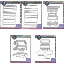 Alinacutle Metall-Stanzformen, geschnitten, 34 Stück, Anhänger, Banner-Set, Papier, Bastelkarten, Vorlage, Scrapbooking, handgefertigt, Kunst, Stanzformen