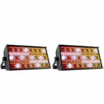 2PCS 300W LED Fascio e stroboscopio RGBW 4in1 48 Partizione Luce stroboscopica 24PCS 8000K Strobe DMX Super Bright Dj Wash Bar Illuminazione scenica
