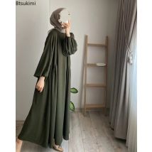 2026 Ramadan Saudi Arabischen Lange Robe Marokko Dubai Abayas für Frauen Modest Maxi Kleider Jalabiya Kaftan Islam Eid Muslimischen Vestidos