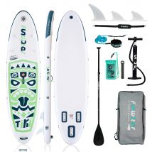 FunWater 320 x 84 x 15 cm 10'6 Tavola da surf gonfiabile SUP stabile e portatile Tavola da surf antiscivolo con pompa