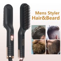 Electric Beard Heated Brush Kit Hair Straightener Straightening Men Quick Styler  Beard Comb Electric Comb For Hair