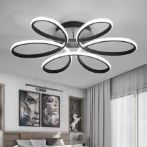 Moderne LED-Deckenleuchte aus Aluminium, 30/60 cm, schwarzes/weißes Blumenlicht für Schlafzimmer, Wohnzimmer, Arbeitszimmer, Hotel, Heimbeleuchtung, Leuchten