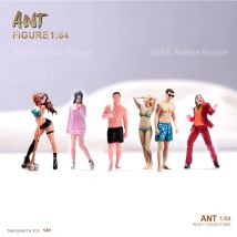 Miniatures Painted 1/64 Sexy Swimsuit Couple Fashionable Woman Props Figures Model Garage Scene Creative Dolls Car Toy