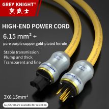 GRAU RITTER ENERGIE 3*6,15 mm² einzigen kristall kupfer OCC HiFi Power Kabel AU/US/EU Audiophile audio CD Verstärker Filter Kabel