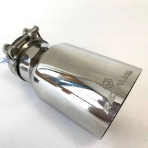 RE Punta di scarico Ugello di scarico per automobile a tubo singolo angolato in acciaio inossidabile 304 da 2,5 pollici 4,5 pollici Modifica dell'automobile