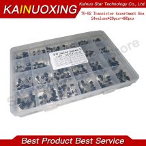 24 werte ZU-92 Transistor Sortiment Assorted Kit Jeder BC327 BC337 BC517 BC547 BC548 BC549 2N222 2 3906 3904 5401 5551 C945 1015