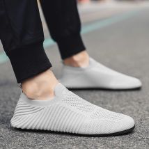 MAEDEF Summer Men Slip on Flat Breathable Brown Man Shoes Men's Comfort Soft Sole Casual Shoe Man Slippers Loafers Walking Shoes