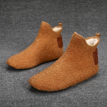 YRZL Herren-Winterhausschuhe, Baumwolle, Freizeitschuhe, hochwertig, warm, rutschfest, leicht, bequem, Innenschuhe für Herren