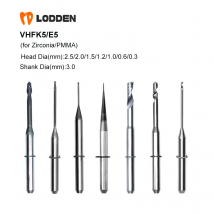 Dentalmaterialien Fräser VHF K5/E5 für Zirkonoxid PMMA Single Cut Flat End Schleifbohrer D3 Diamant DC NC Denstist Tools