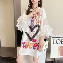 Baumwolle niedlichen Herz druck T-Shirt Gothic Sommer übergroße Kleidung Harajuku Hip Hop lose Tops Ulzzang T-Shirt Streetwear Femme