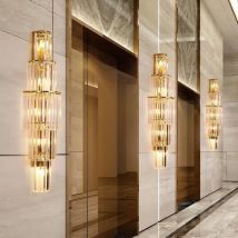 Luxuriöse Hotellobby, große große Kristall-Wandleuchte für Club, Flur, Villa, Wohnzimmer, Büro, Bankett, Innenbeleuchtung