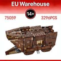 3296 Teile Raumdekoration Sandcrawler Modellbausatz Kompatibel mit Set 75059 Geburtstagsgeschenk für Erwachsene und Kinder