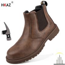 Modische Sicherheitsschuhe für Herren, unzerstörbare Arbeitsschutzschuhe, pannensichere Sicherheitsschuhe, ölbeständig, wasserdichte Stiefel