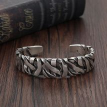 925 Sterling Silber Armband Armreif Punk breit unregelmäßig geometrisch für Frau Mann Modeschmuck Geschenk Drops hip Großhandel