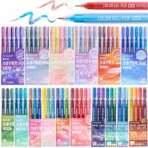 Super Flasheffec Gel Pen, Vivid Color Variety Sparkle Gel Pens for Adult Coloring Books Drawing Doodling, 1.0mm Coloring Pens