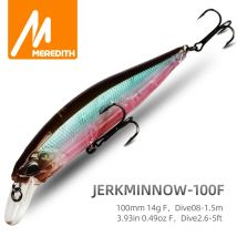 MEREDITH JERK MINNOW 100F 14g pływające Wobbler Fishing Lure 24 kolor Minnow przynęta twarda
