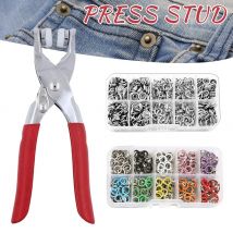 50/100 stücke Metall Druckknöpfe mit Befestigungs zange Press werkzeug Kit DIY Handwerk Näh knopf verdickt Druckknopf für Kleidung