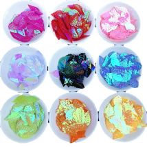 NUBECOM Leaf Shape Sequin PVC Bulk Sequins Hats Shose Earing PVC Decoration Drill DIY Craft Stage Costume Jewelry Accessories