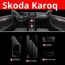 For Skoda Karoq Interior Protective Film, Anti-Scratch Center Console Dashboard Sticker Kit, SUV Accessories
