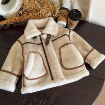 Winter Jungen Wildleder Samt Jacken Mode Koreanischen Stil Lamm Wolle Dicke Warme Mantel Kinder Fleece Oberbekleidung Mantel