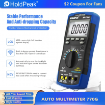 Digitales Multimeter holdpeak 770g automatisch reichender dmm-Stromzähler tester zählt für AC/DC-Verstärker, AC/DC-Spannung NCV-Diode hfe