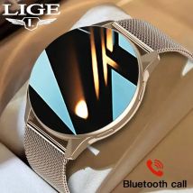 LIGE nowy inteligentny zegarek 2025 bezprzewodowe ładowanie Smartwatch połączenia Bluetooth zegarki mężczyźni kobiety bransoletka fitness niestandardowy zegarek twarz + pudełko