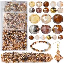 1000 teile/schachtel 4/6/8mm ab Rondelle Glas Kristall lose Abstand halter runde Perlen für Schmuck herstellung Kit Armbänder Halsketten Ohrring