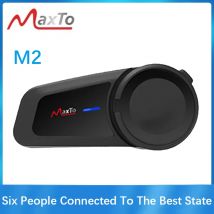 Maxto M2 kask motocyklowy zestaw słuchawkowy Bluetooth domofon 6 jeźdźców 1000M FM MP3 kask Casco domofony wodoodporny IP67 BT5.0
