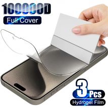 NNBILI 3 Stück Displayschutzfolie für Apple iPhone 15 14 12 11 13 16 Pro Max 14 15 16 Plus Hydrogelfolie 13 12 Mini X XR Zubehör