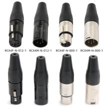 NEUTRIK's REAN XLR Male / Female Plugs 4 Pin Microphone Audio Balanced XLR Plug YS1364N/ YS137N/YS1364NBG /YS1374NBG YONGSHENG