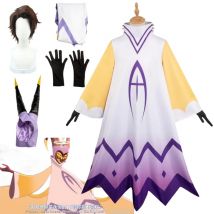 Adam Cosplay Kostüm Anime Hazzbin Cartoon Hotel Verkleidung für Männer Frauen Robe Kleid Perücke Kopfbedeckung Halloween Karneval